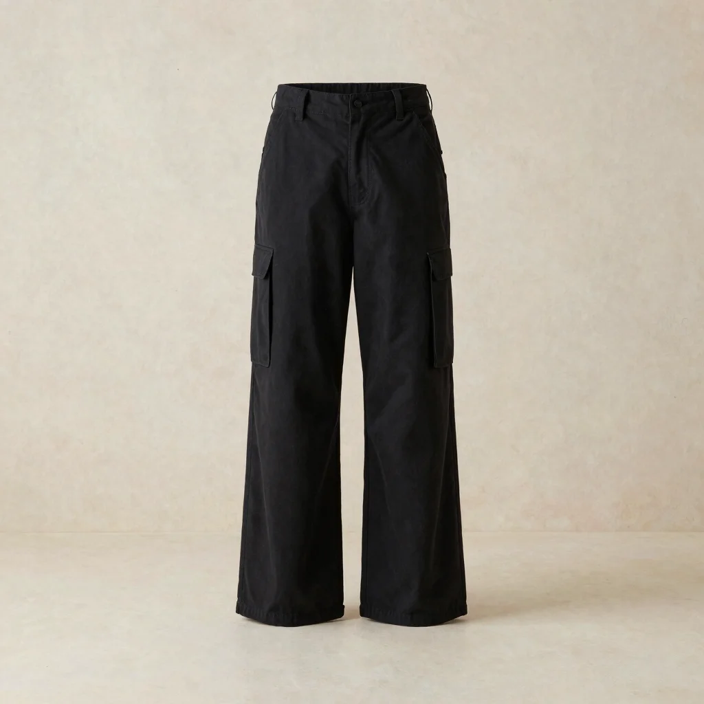 Black Utility Wide-Leg